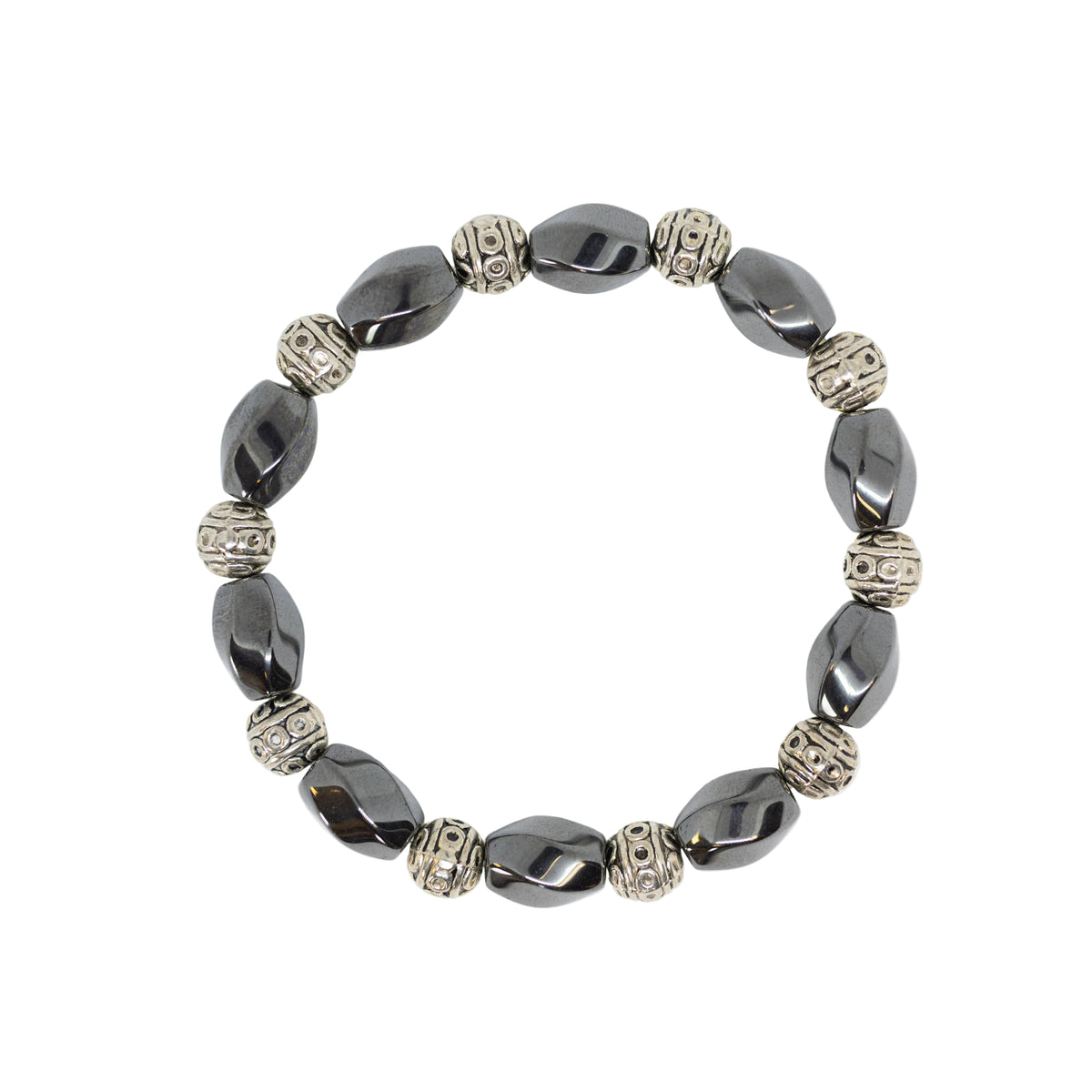 Oval Hematite Stretch Bracelet - Grounding & Protection | Powerful Energy Stone Jewelry