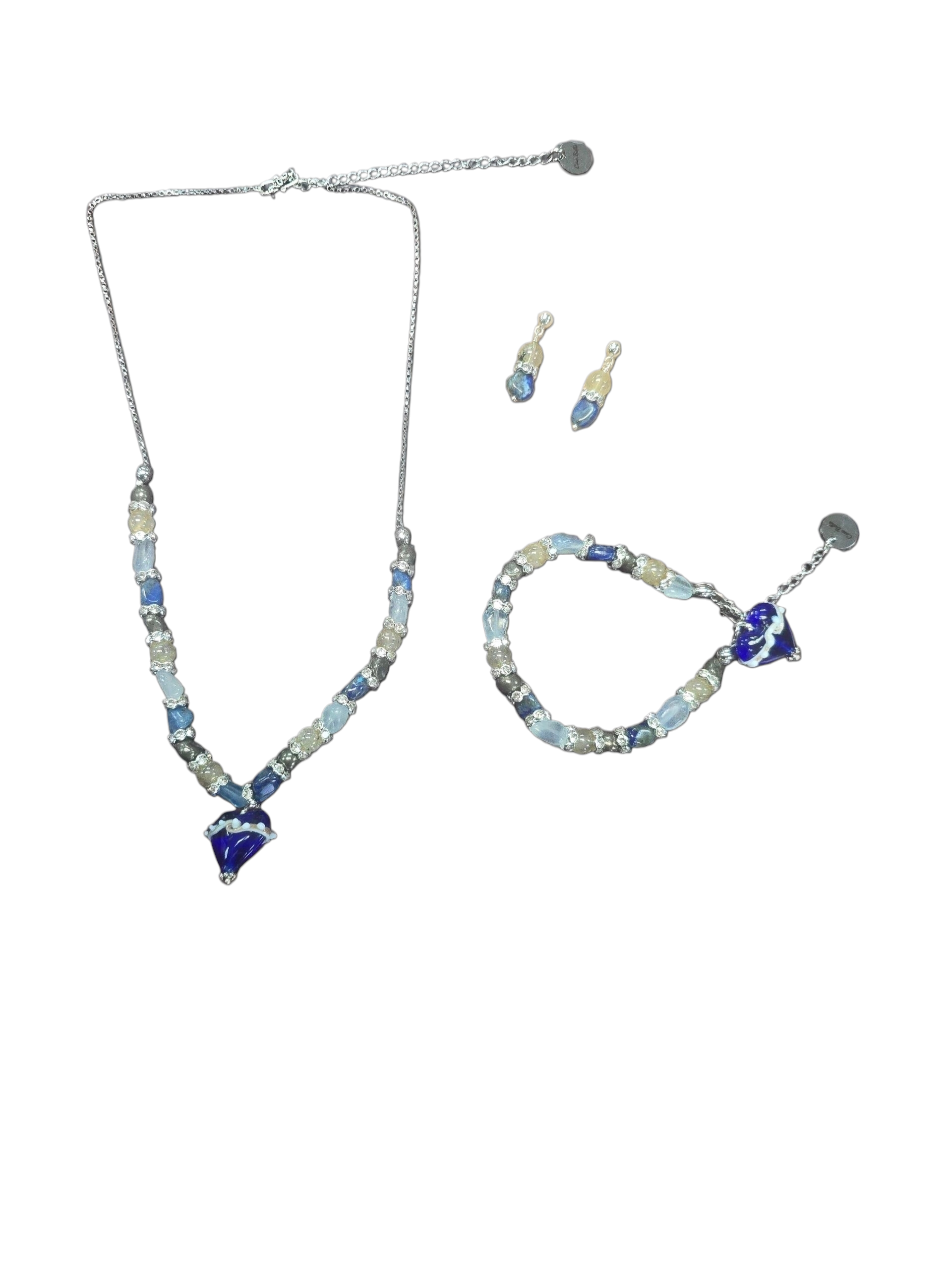 The Hope Collection | Lapis & Aquamarine Sterling Silver Cancer Charity Jewelry Set | Sterling Silver