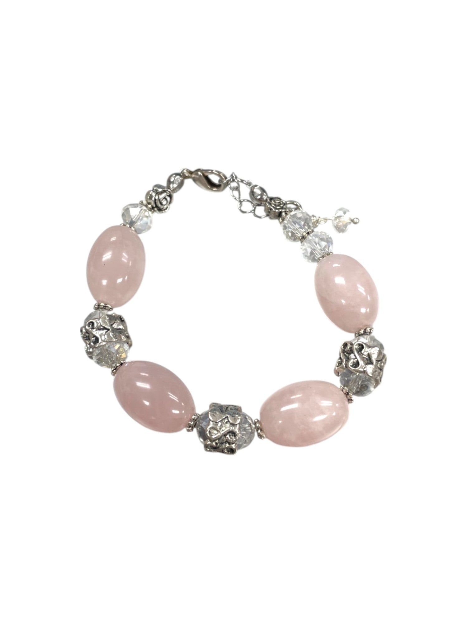 Elegant Rose Quartz Bracelet | Pink & Crystal