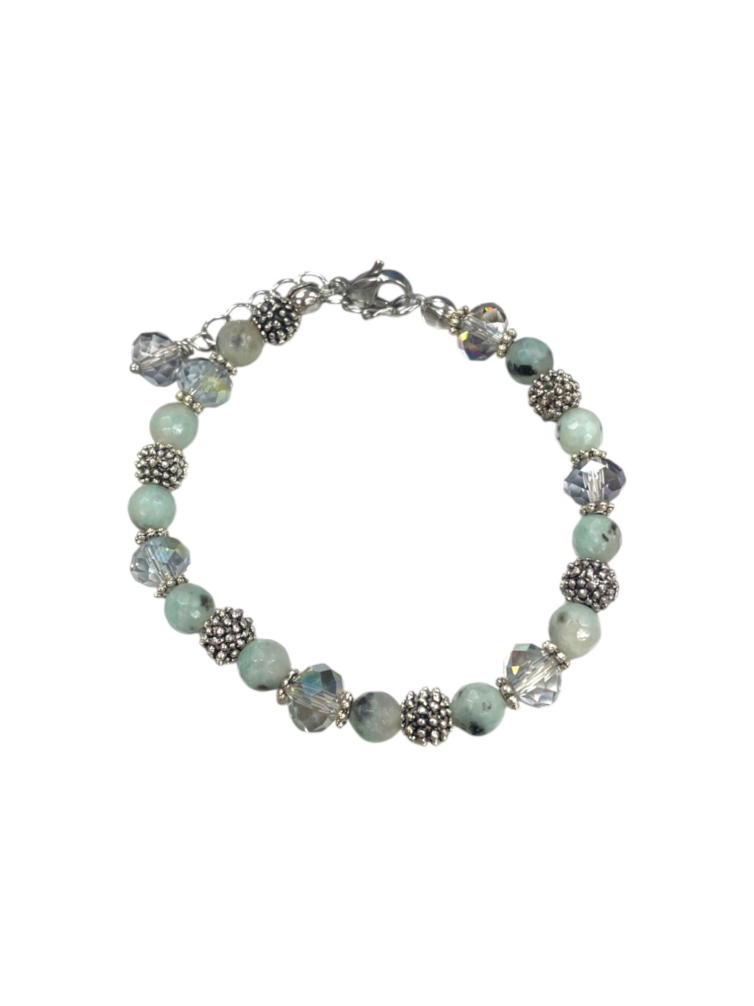 Serene Lotus Jasper Bracelet | Lotus Jasper and Crystal