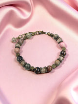 Unisex Elemental Elegance Gemstone Bracelets | Fluorite, Botswana Agate, Rhodonite