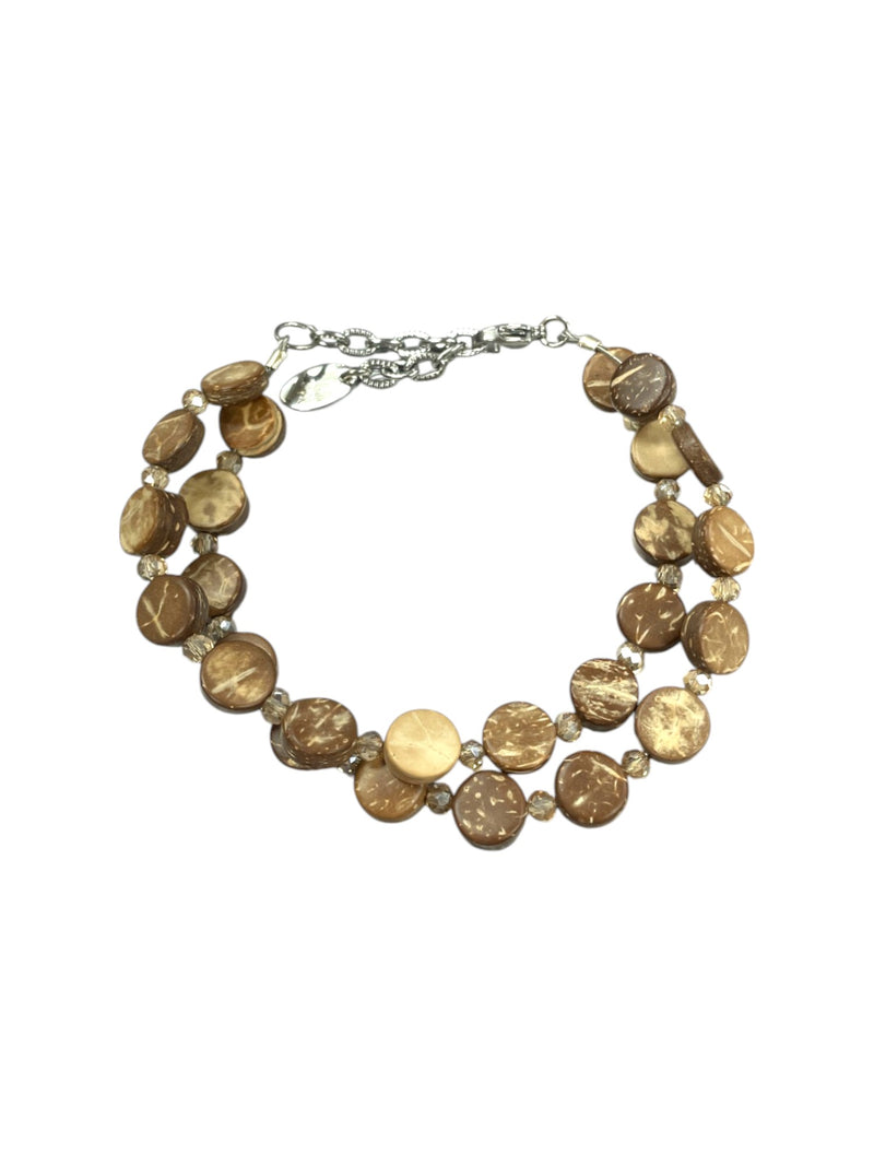 Bohemian Coconut Shell Bracelet | Light or Dark Shell Colors