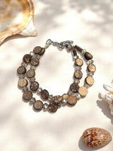 Bohemian Coconut Shell Bracelet | Light or Dark Shell Colors