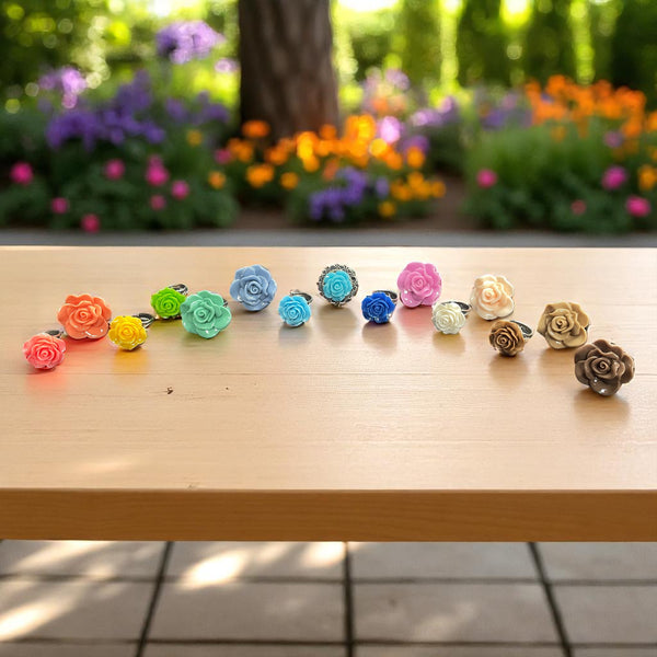 Vibrant Rose Blossom Ring | A Petal-Perfect Pop of Color
