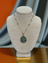 Jasper Teardrop Pendant Necklace | Unique and Elegant