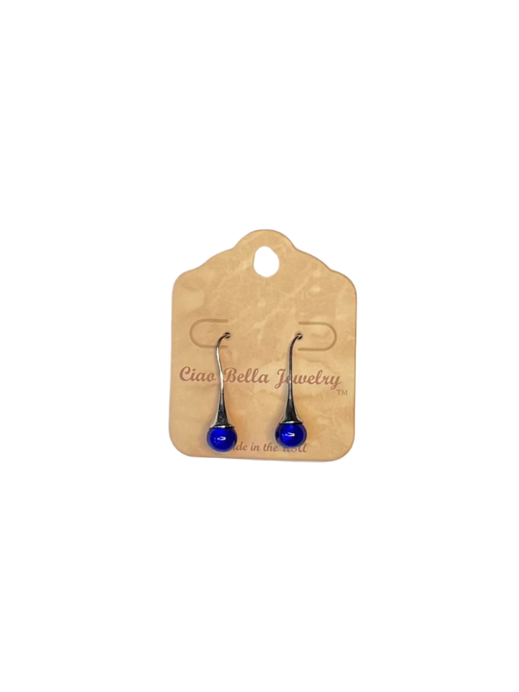 Sterling Silver Teardrop Dangle Murano Glass Earrings (Pick Your Perfect Hue!)