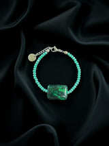 Chrysocolla and Turquoise Bead Bracelet | A Touch of Serenity