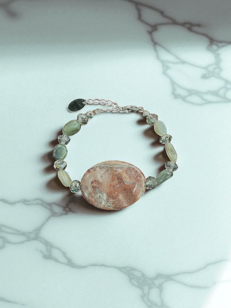 Leopard Jasper Bracelet, Gemstone Bracelet, Natural Stone Jewelry