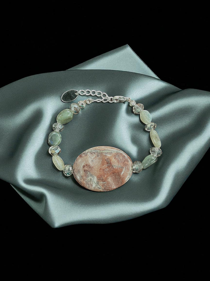 Leopard Jasper Bracelet, Gemstone Bracelet, Natural Stone Jewelry