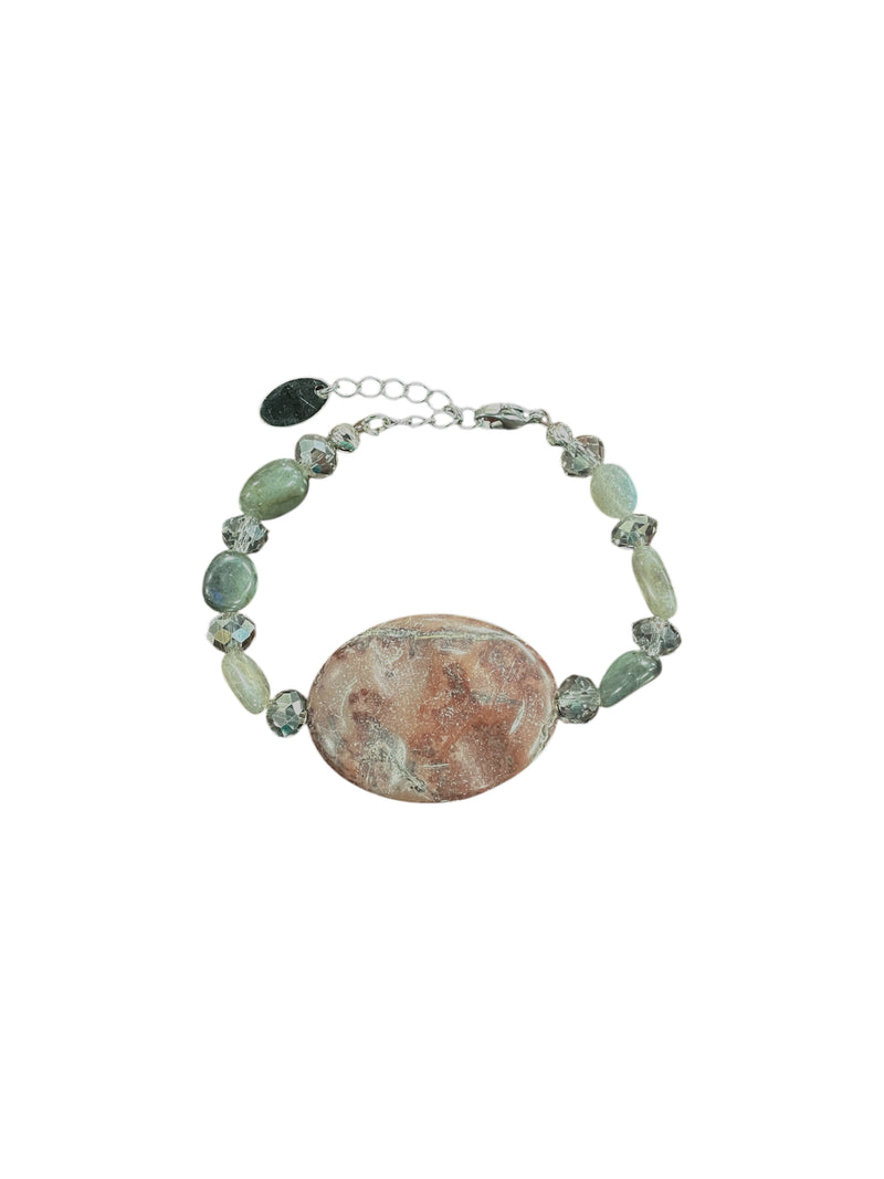 Leopard Jasper Bracelet, Gemstone Bracelet, Natural Stone Jewelry