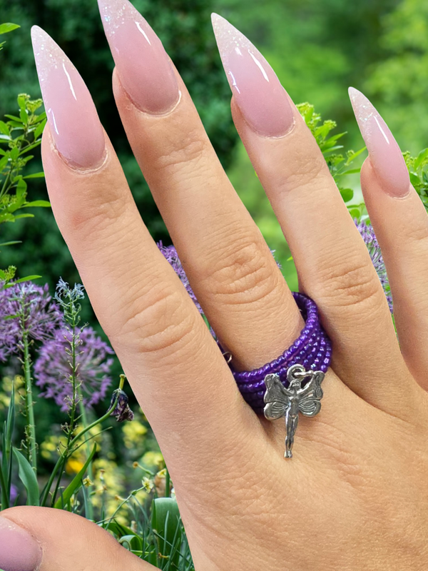 Fairy Charm Ring | Beaded Ring | Whimsical Jewelry