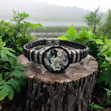 Camo Leather Bracelet | Military-Inspired Accessory | Handmade