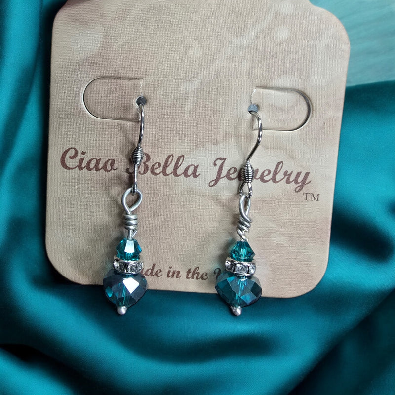 Double Crystal Bead Earrings | Variety of Colors | Elegant Jewelry