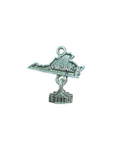 Virginia State Pewter Charm | Unique Jewelry Accessory