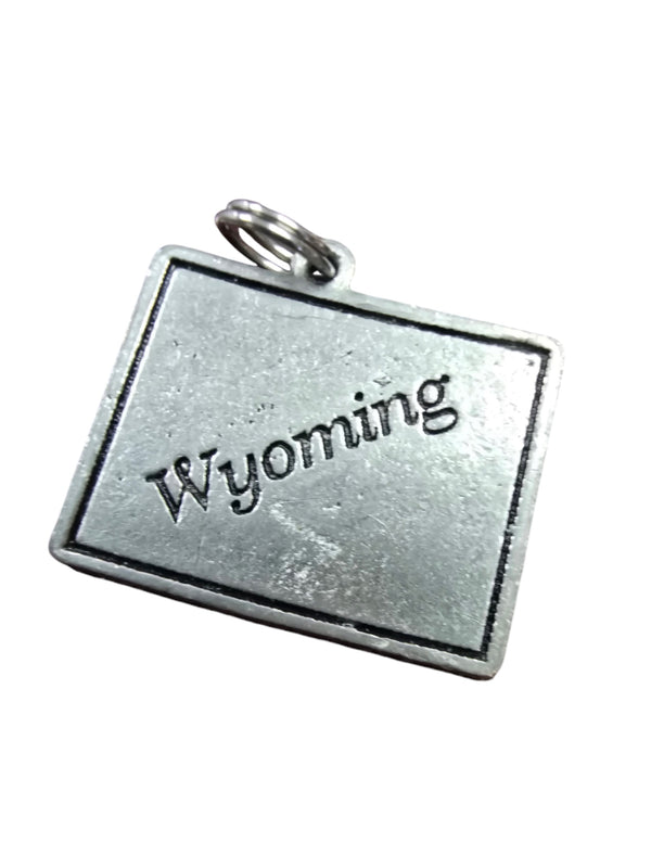 Wyoming State Pewter Charm | Unique Jewelry Accessory