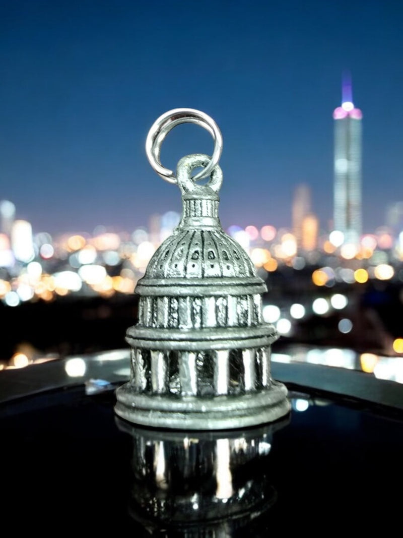 Capitol Building Pewter Charm | Patriotic Jewelry Accessory