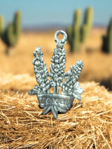 Texas Bluebonnet Wildflower Pewter Charm | Flower Charm by Michelle Marie Boutique