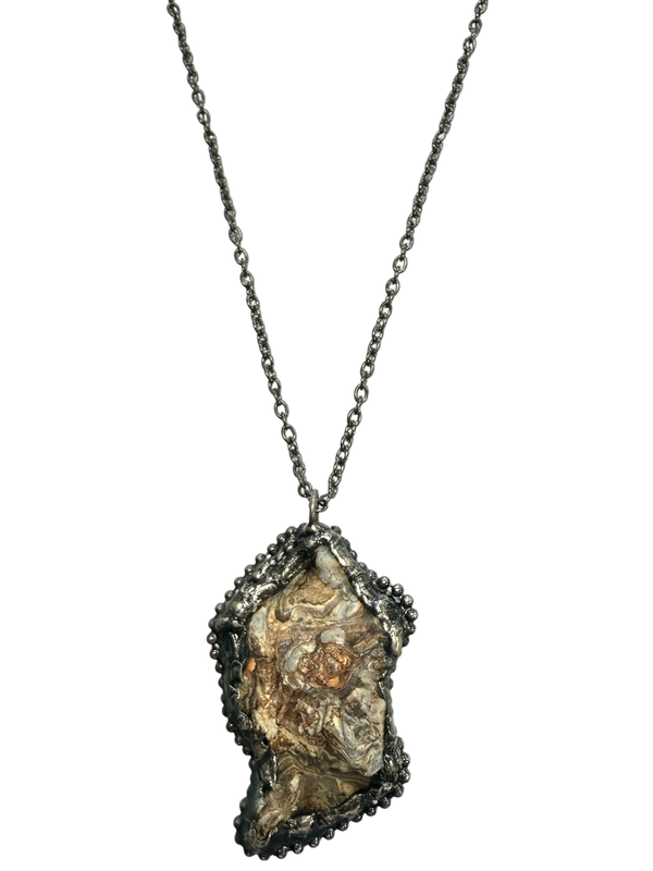Cosmic Flow Long Layered Agate Necklace
