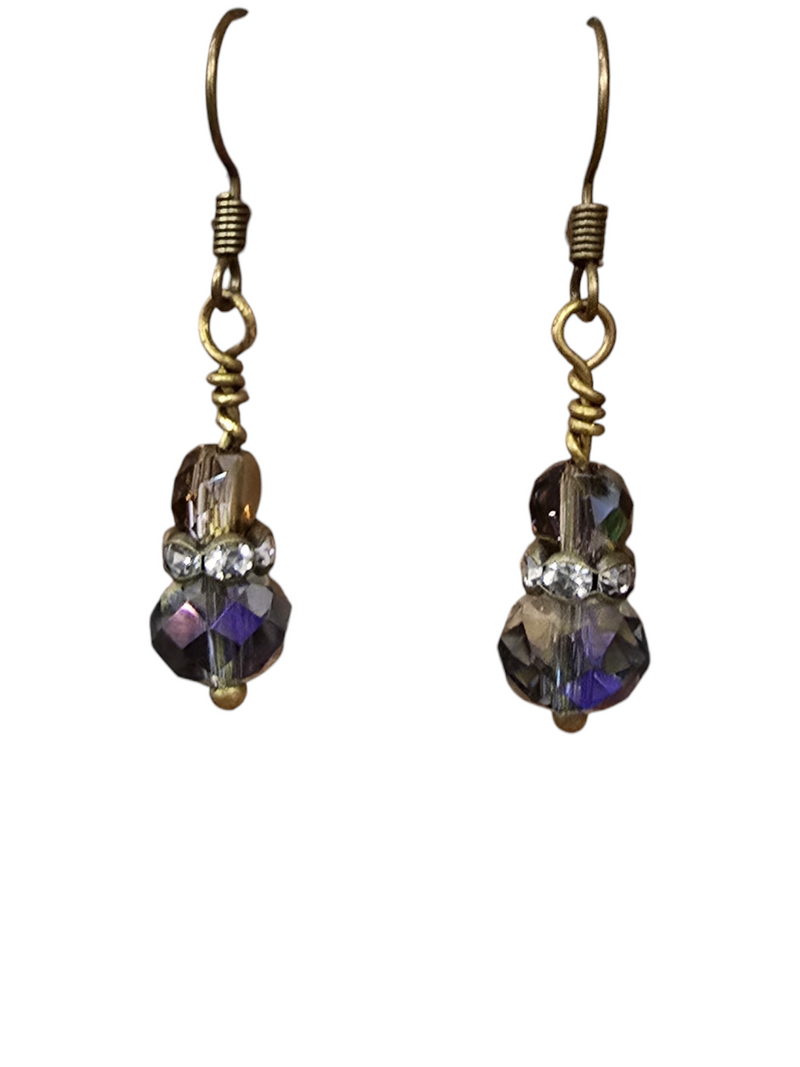 Double Crystal Bead Earrings | Variety of Colors | Elegant Jewelry