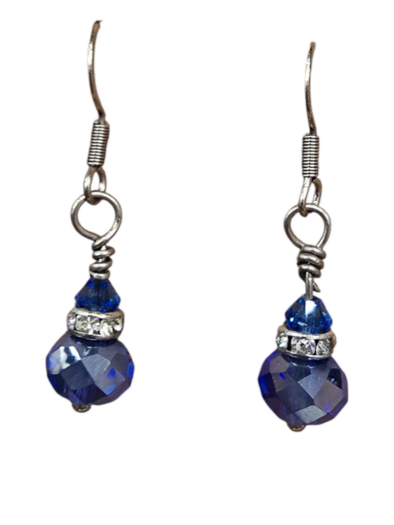 Double Crystal Bead Earrings | Variety of Colors | Elegant Jewelry