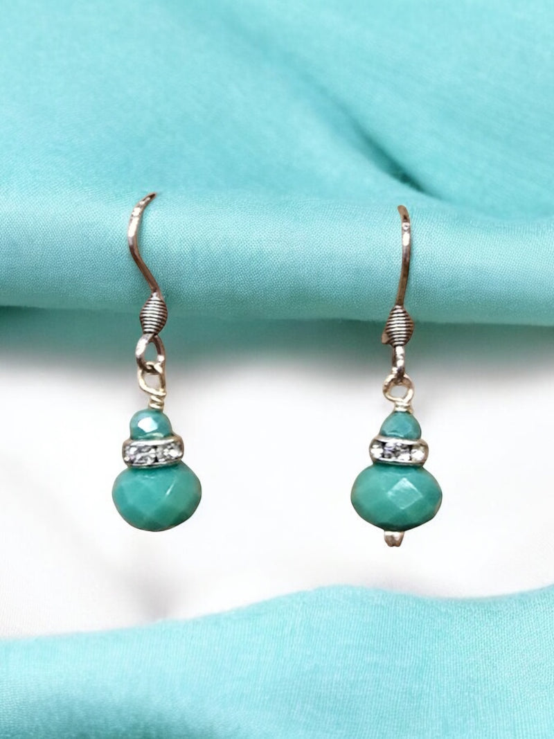 Double Crystal Bead Earrings | Variety of Colors | Elegant Jewelry