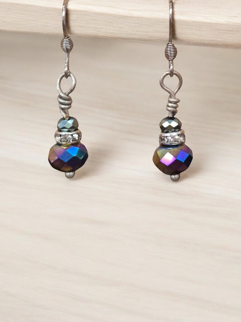 Double Crystal Bead Earrings | Variety of Colors | Elegant Jewelry