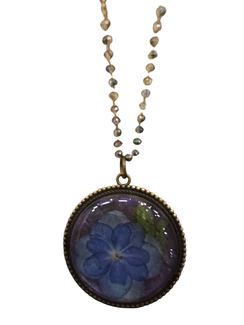 Pressed Flower Resin Necklace | Unique and Delicate