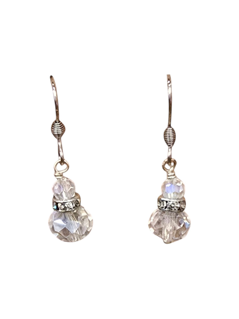 Double Crystal Bead Earrings | Variety of Colors | Elegant Jewelry