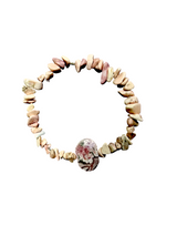 Rhodonite Stone Stretch Bracelet | Unique and Healing Gemstone Jewelry