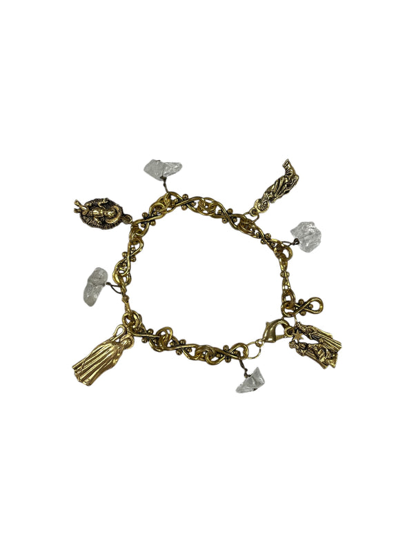 Gold Christian Nativity Scene Charm Bracelet | A Timeless Treasure