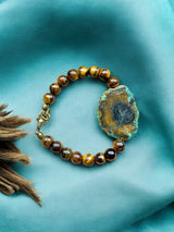 Tiger's Eye and Turquoise Agate Stretch Bracelet | A Powerful and Elegant Combination