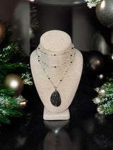 Black Pyrite Pendant Necklace | A Bold and Edgy Statement Piece