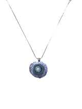 Amethyst Geode Slice Pendant Necklace - Sterling Silver - Unique & Stunning