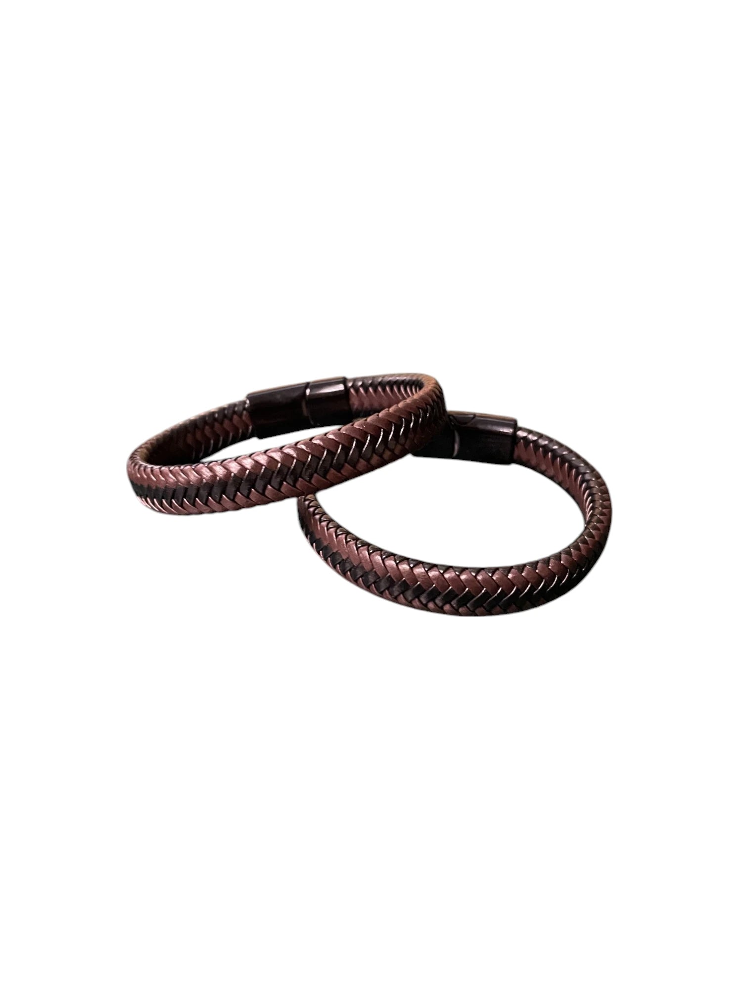 Men's Brown Braided Magnetic Bracelet - Style & Wellness | Therapeutic & Fashionable