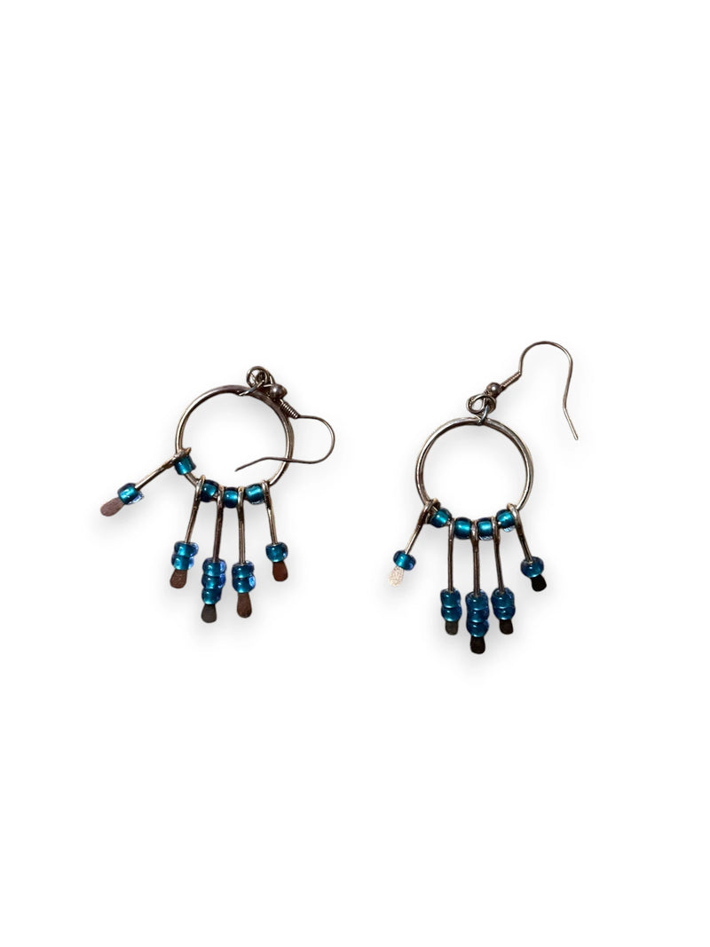 Gemstone Hoop Paddle Earring