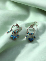 Gemstone Hoop Paddle Earring