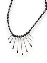 Gemstone and Crystal Bead Paddle Necklace