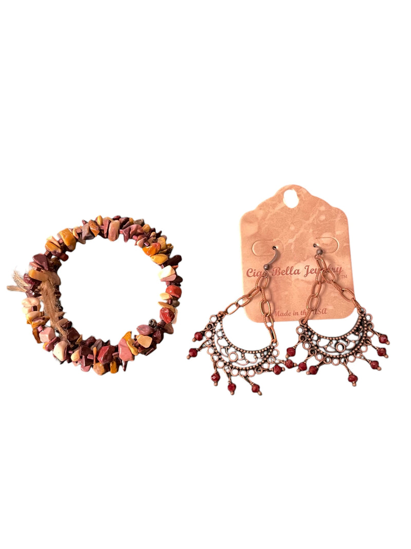 Jasper & Mookaite Jewelry Set