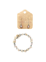 Howlite & Pink Crystal Jewelry Set