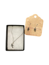 Sterling Silver Cross Jewelry Set, Necklace & Earrings