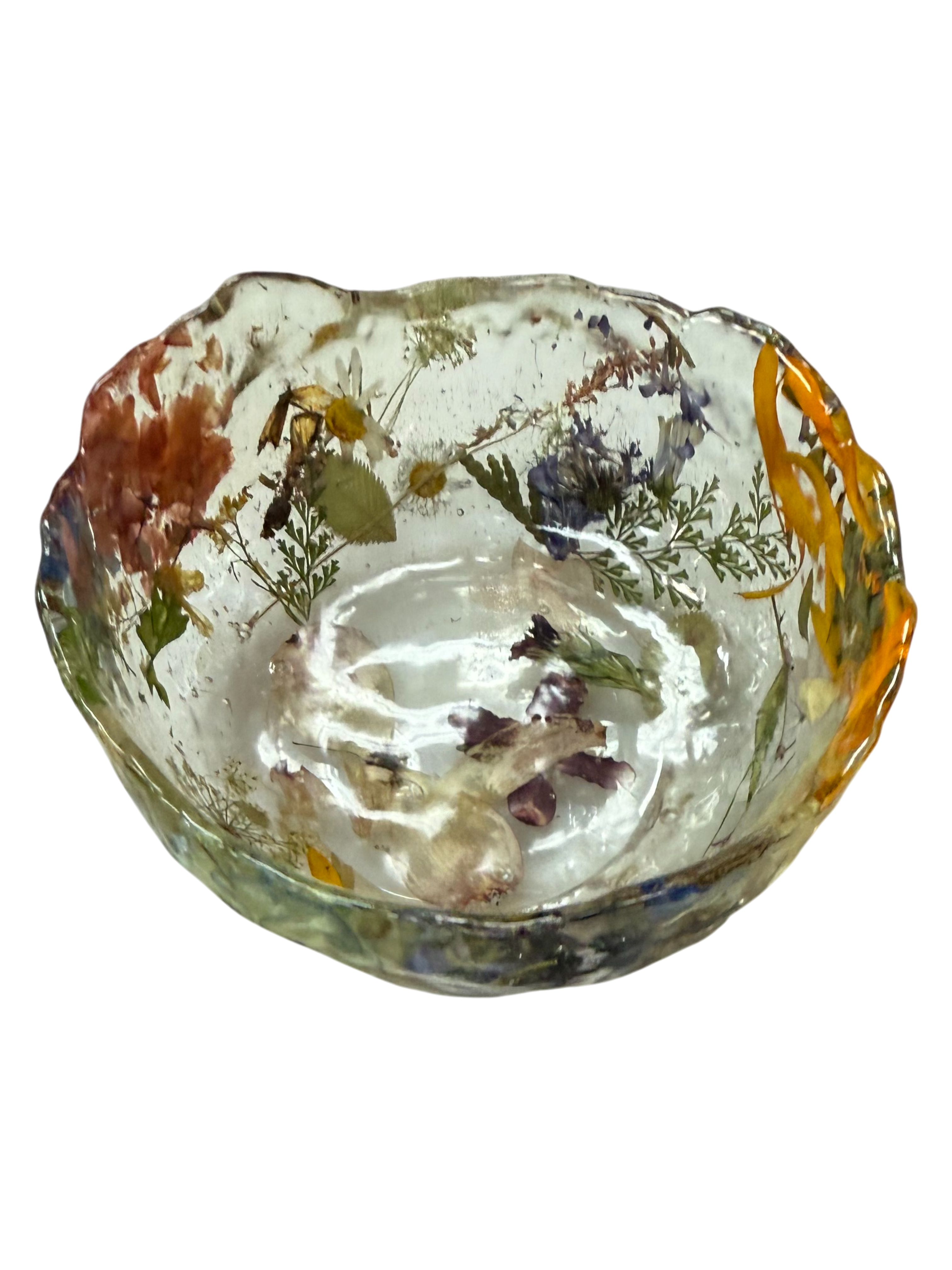 Pressed Flower Resin Art Bowl