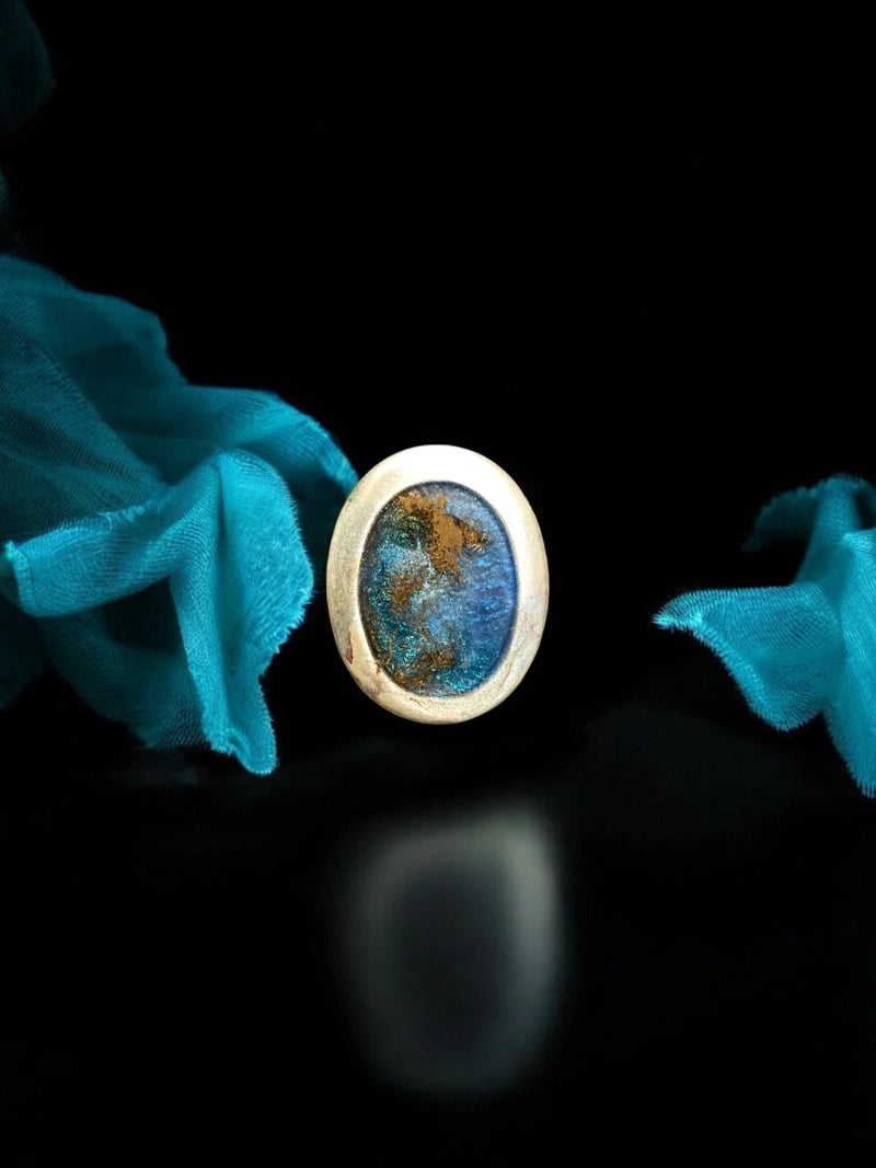 Multicolor Bezel Resin Ring