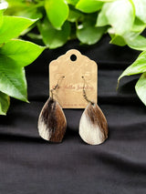 Cowhide Teardrop Earrings - Unique & Boho Chic | Statement Earrings for Women