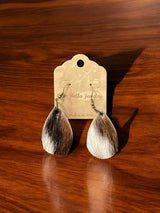 Cowhide Teardrop Earrings - Unique & Boho Chic | Statement Earrings for Women