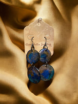 Resin Vinyl Double Drop Earrings - Unique & Playful | Trendy Statement Earrings