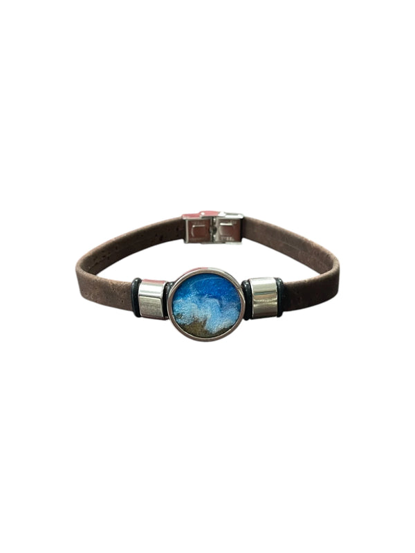 Ocean Resin Cork Bracelet - Unique & Sustainable | Beach-Inspired Jewelry
