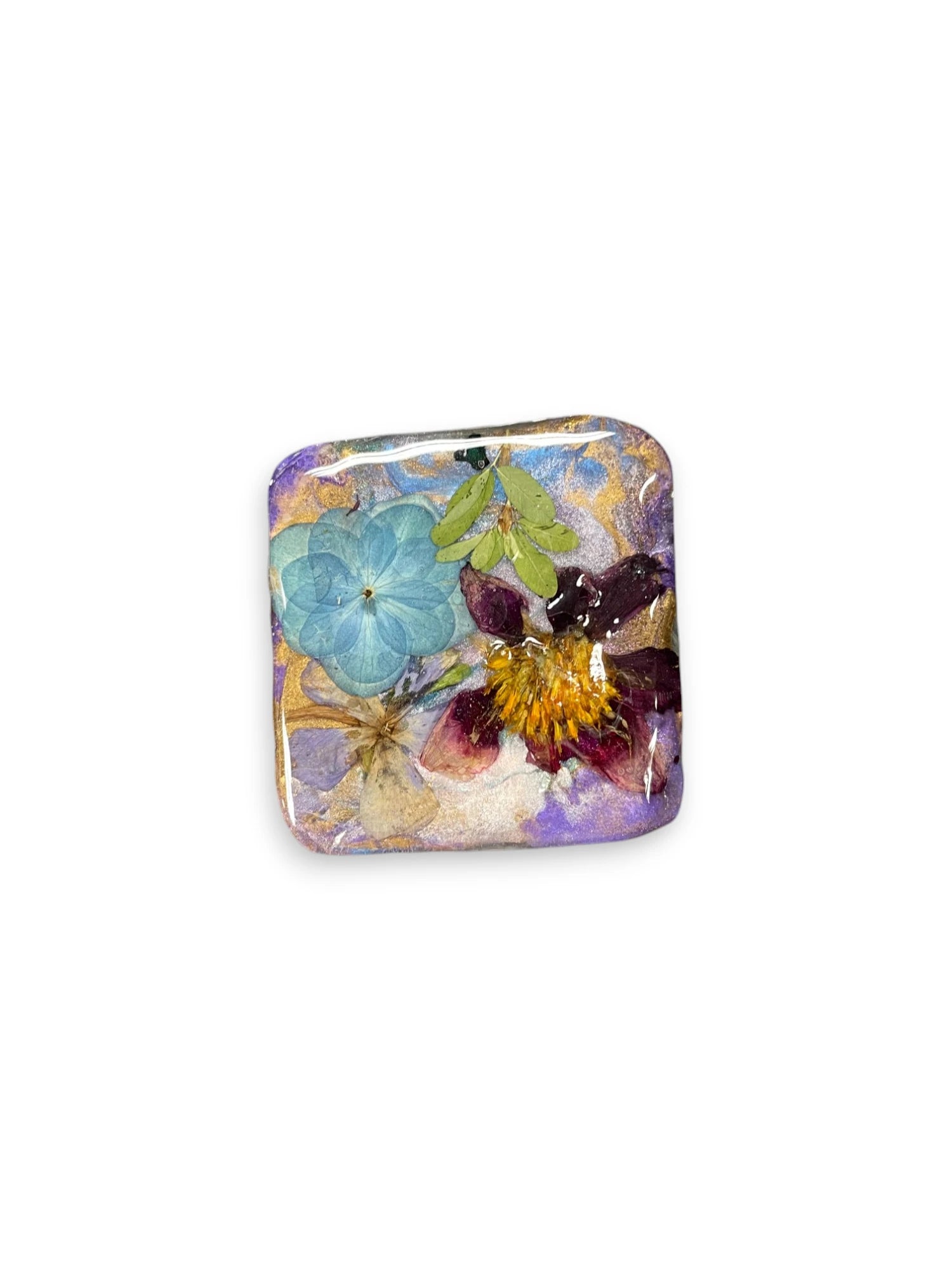 Pressed Flower Resin Magnet, Botanical Magnet, Floral Fridge Magnet