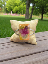 Pressed Flower Resin Cuff Bracelet | Pink & Purple or Pink Flowers