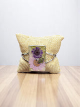 Pressed Flower Resin Cuff Bracelet | Pink & Purple or Pink Flowers