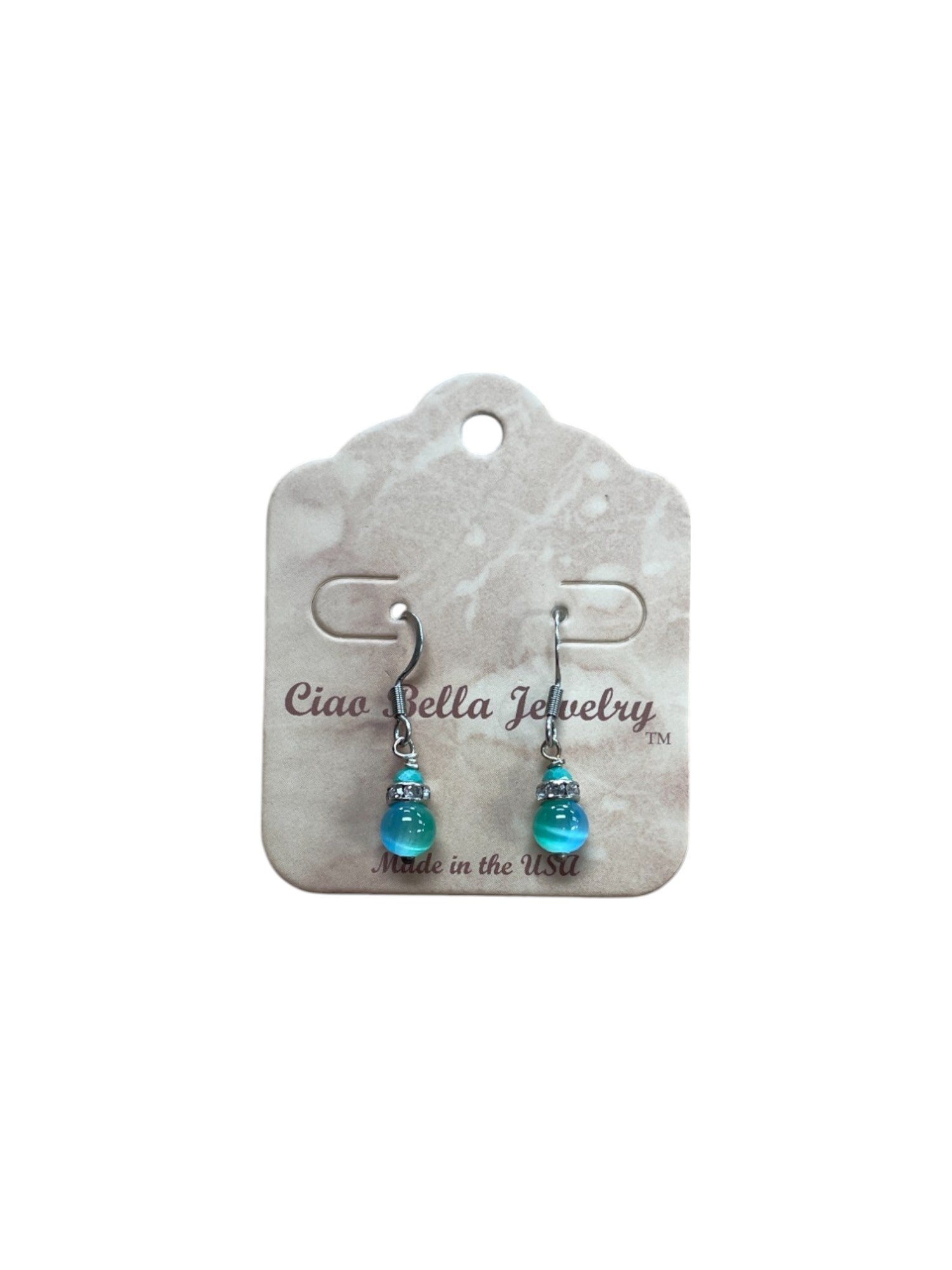 Ombre Bead Drop Earrings | Sea Green, Mystic & Magenta Variations